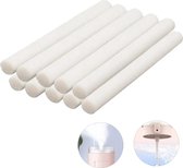 10 Stuks Luchtbevochtiger filter - katoen Navulling - Katoen Wattenstaafje - Filter voor Aroma Diffuser - Lengte 15 cm Diameter 0.8 cm - LOUZIR