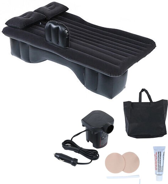 Eszenzics™ Comfort Car Airbed - Lit Solide - Comprend pompe à air et kit de réparation - Utilisation universelle - Voiture - SUV - Camping - 140x88cm