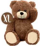 Teddybeer Bart (Bruin) Pluche Knuffel Knuffelbeer 50 cm - speelgoed knuffels voor kinderen jongens meisjes - beer bear brown xxl - valentijn valentijnsdag valentijnscadeau kado voor hem haar - grote teddy beer