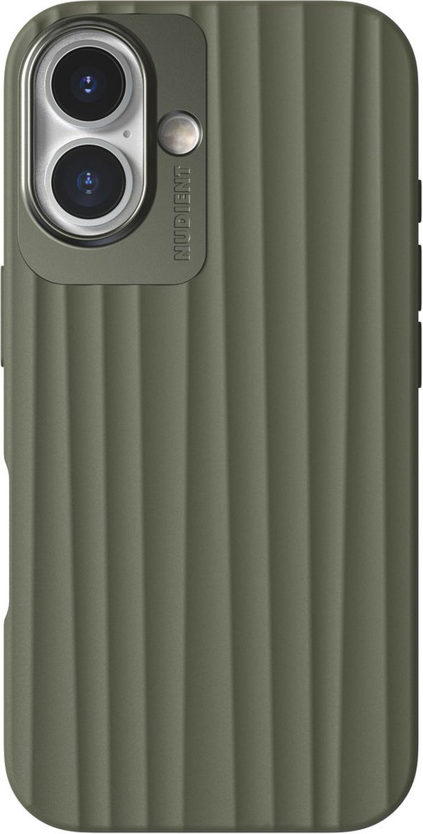 Nudient Bold MagSafe Case geschikt voor Apple iPhone 16 Olive - Groen
