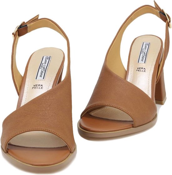 Sandales pour femmes à talons bas femmes décontractées élégantes dentelle ouverte - Cuir - 39 EU sandales à talons bas femmes