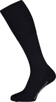 FALKE Airport Plus verstevigde platte naad drukvrije teen wol katoen kniekousen heren blauw - maat 43-44