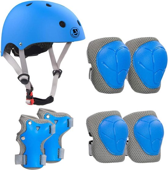 Kit Protection Enfant 7 En 1 - Casque, Genouillères, Coudières, Protège-poignets - Pour Roller, Vélo, Skate (3-10 Ans) - 6