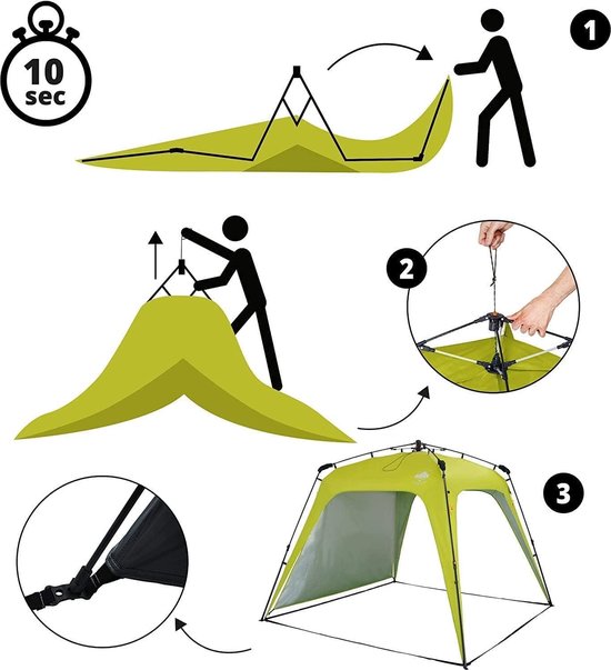 Paviljoen tent - Feesttent met Quick Up Systeem - Ideaal voor Kamperen en Tuinfeesten van TecTake — afbeelding 4