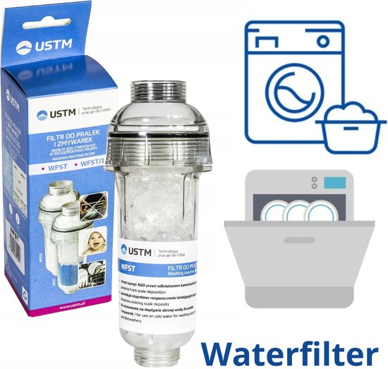 Foto: Waterfilter anti kalk filter wasmachinefilter voor wasmachine en vaatwasser twee traps voor bescherming van huishoudelijke apparaten