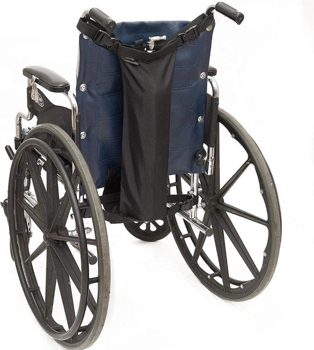 Goedkoopste Rolstoel Zuurstoffles Opbergtas - Medische Zuurstoffles - Scootmobiel - Ophangtas Met Reflecterende Strip - Zwart - Duurzaam Oxford Materiaal