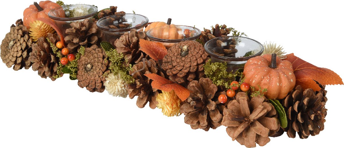 Decoris - Theelichthouder herfstthema L15H9B45