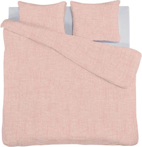 iSeng Linen Dekbedovertrek - Lits-jumeaux - 240x200/220 cm - Rose