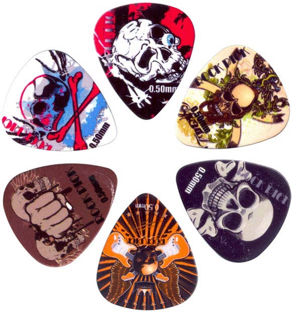 Boston BRP6 050 Plectrumset 6 Pack Celluloid