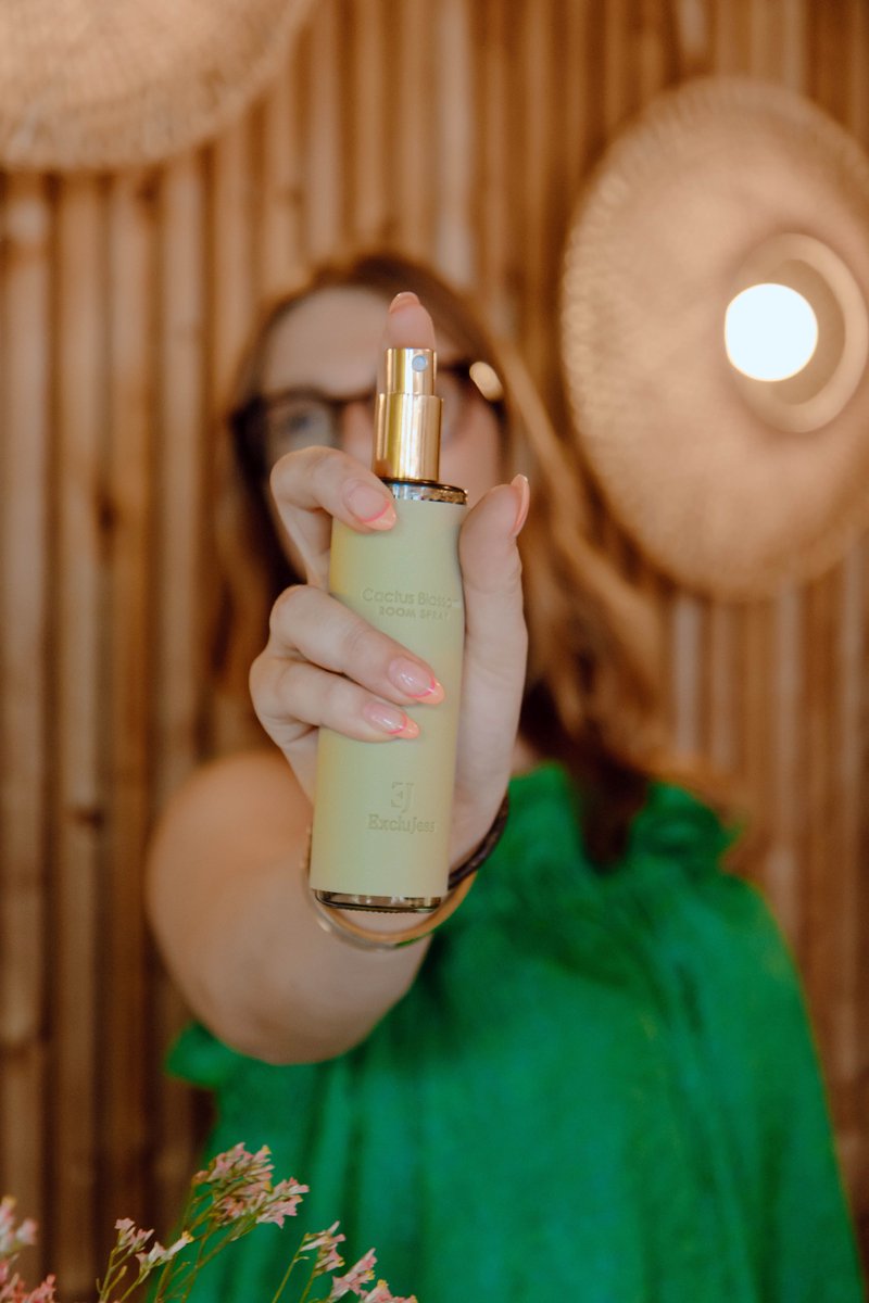 Goedkoopste cactus en blossom green leather roomspray