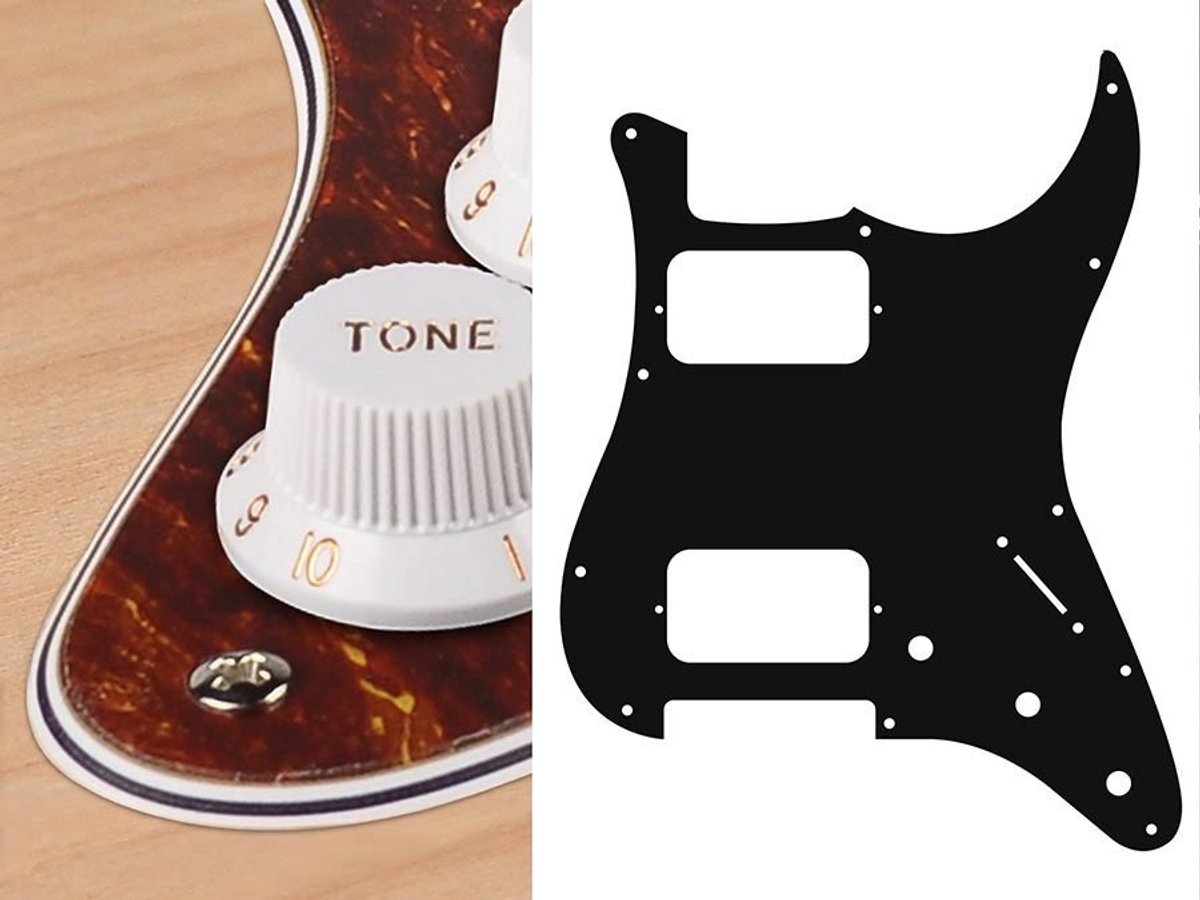 Boston ST-433-T pickguard, Stallion, HH, 3 pot holes, 3-5 switch, 4 ply, tortoise