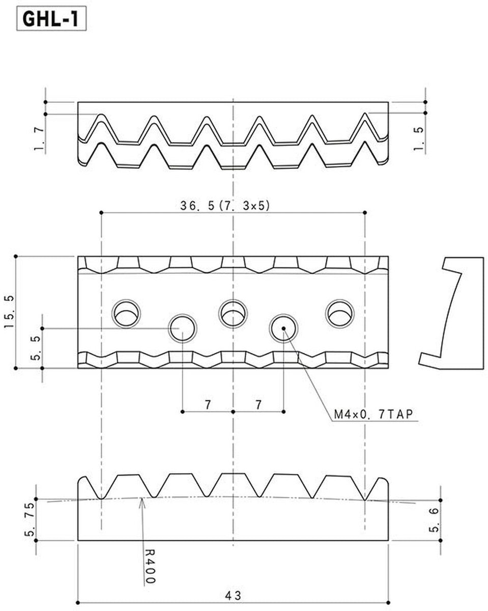 Gotoh GHL-1GG Locking Nut - 43mm, Goud, Voor Door-Neck Gitaren