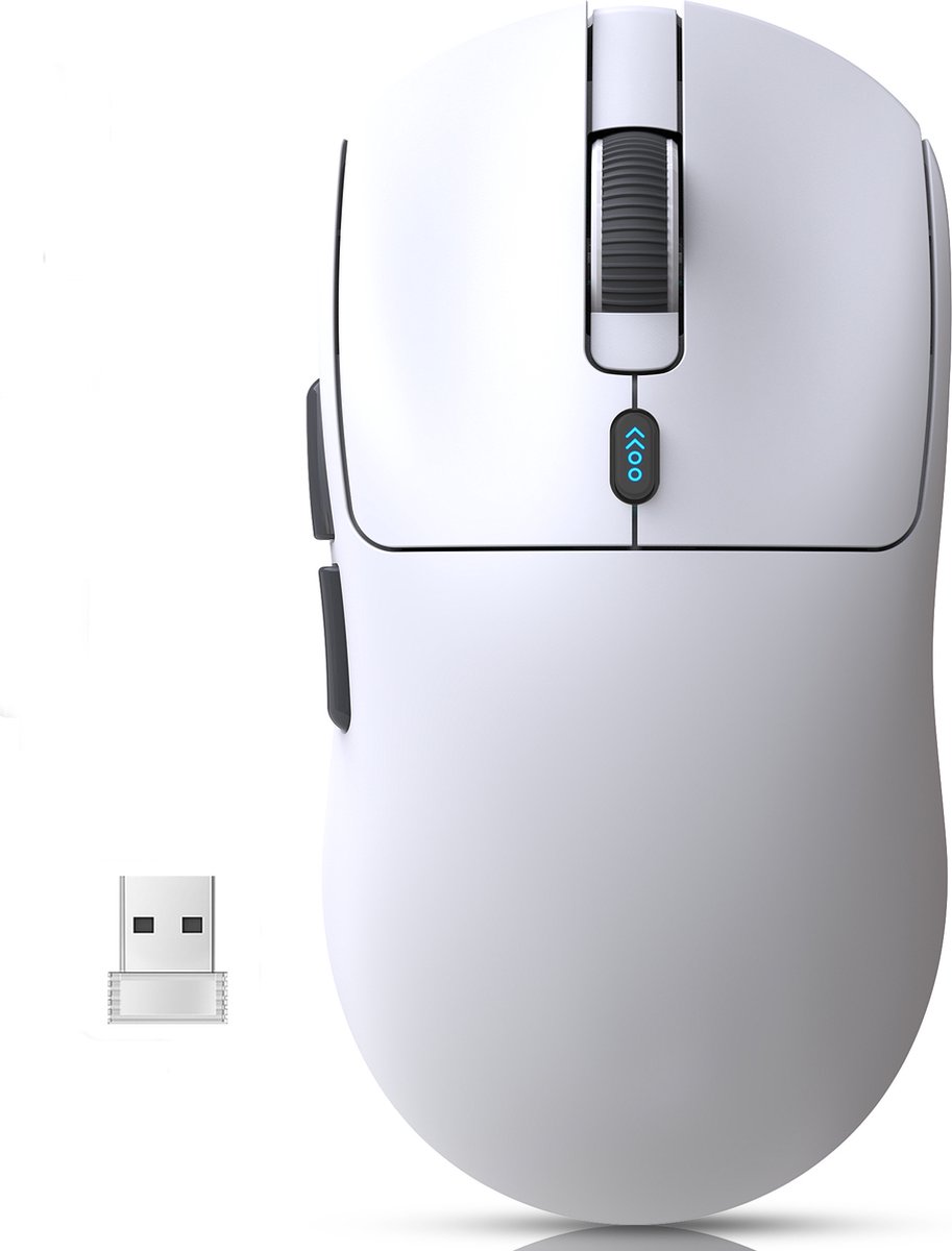 Fuegobird T68 Gaming Muis - 12000DPI - PAW3311 - Draadloze/Bedraad - Ultralicht Muizen - 55g - Wit