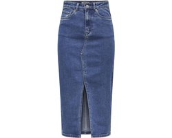 ONLY ONLSIRI FRONT SLIT SKIRT DNM GUA NOOS Dames Rok - Maat M