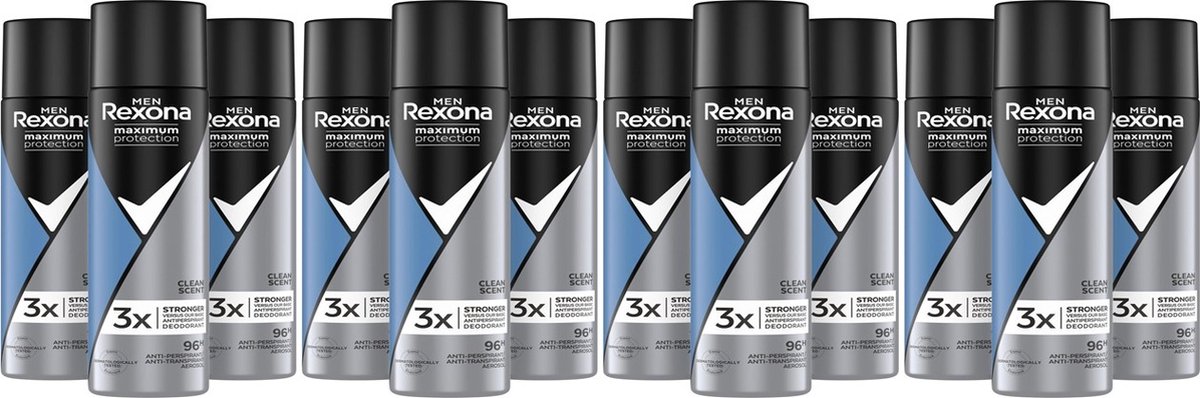 Goedkoopste Rexona Men - Clean Scent Deo Spray Mini - 12 x 35 ml