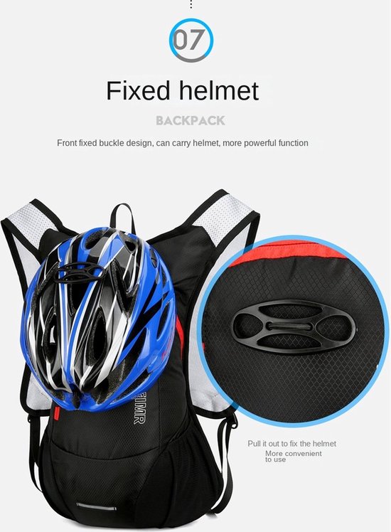 Sac à Dos D'hydratation BBAIYLE – 2L Poche à Eau + 470ml Souple, Pour Course, Vélo, Randonnée