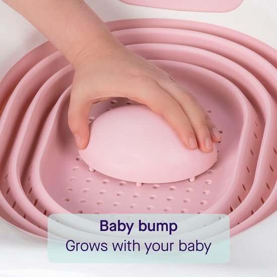 Babybad voor wastafel - ClevaBath - 53 x 38 x 30 cm - Roze - Geschikt voor 0-12 maanden van ClevaBath — afbeelding 2