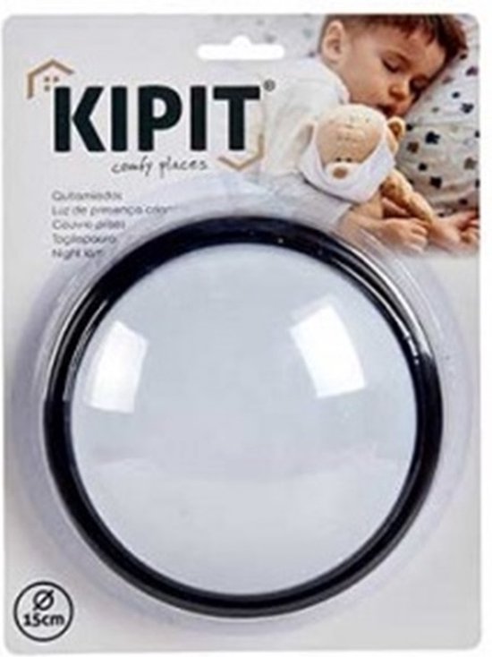 Nachtlamp - Zwart - Big - ganglamp - Ronde - LED-Lampen - 13,7 x 13,7 x 4,7 cm - zolderlamp - nachtlampje van Kipit — afbeelding 4