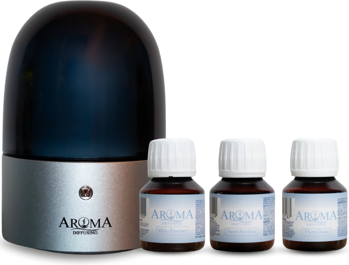 Goedkoopste Geurmachine - Geurolie Set - Aroma Diffuser - 60m2 - 7 Kleuren Licht - Grote ruimtes - Instelbaar - App besturing - Koudverneveling - Sterke luchtverfrisser - Aroma verspreider - Kerst Cadeau - Mood