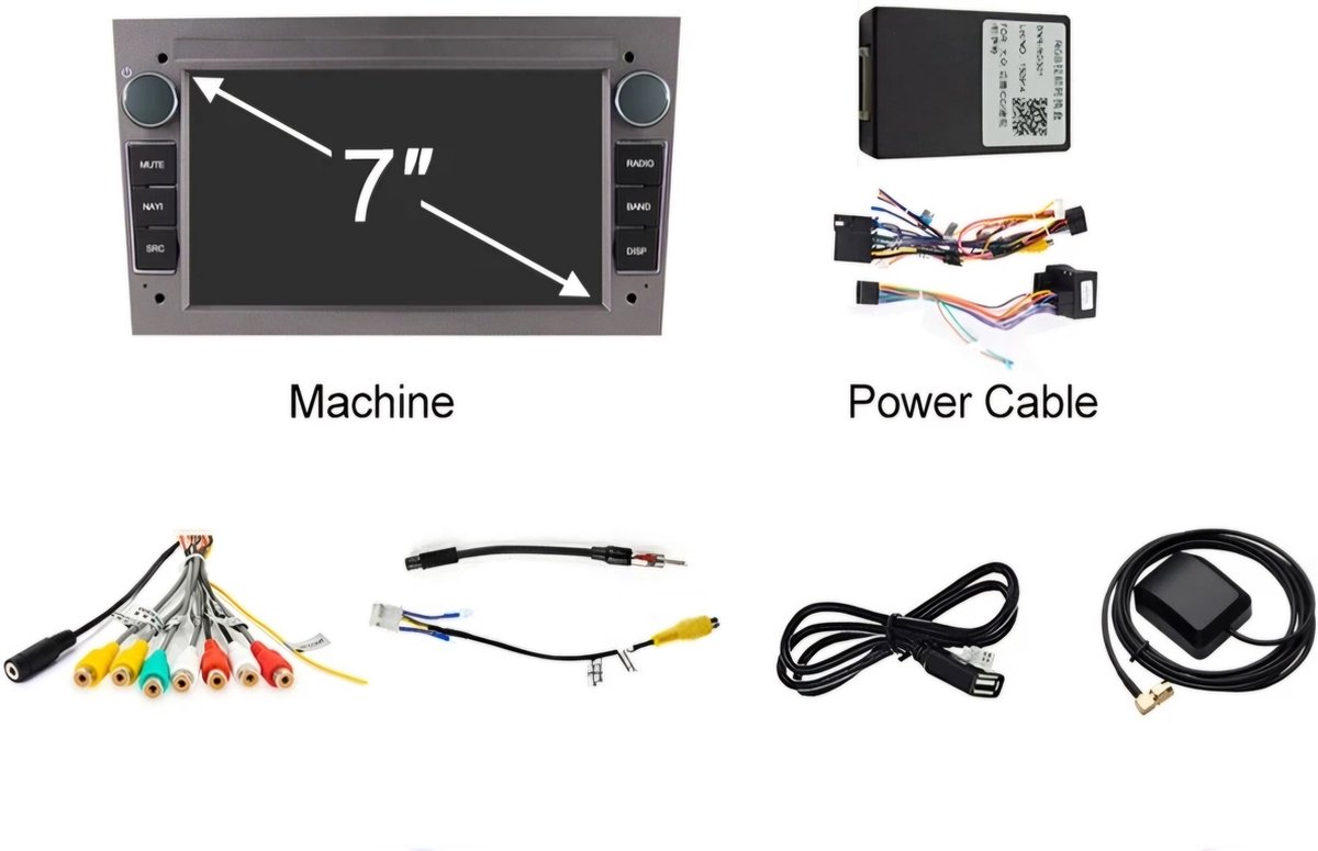 7 inch autoradio Opel Astra H Corsa C/D Agila Combo Antara Vectra Zafira Meriva Vivaro Tigra 1GB 32GB Carplay Android Auto GPS - Afbeelding 3