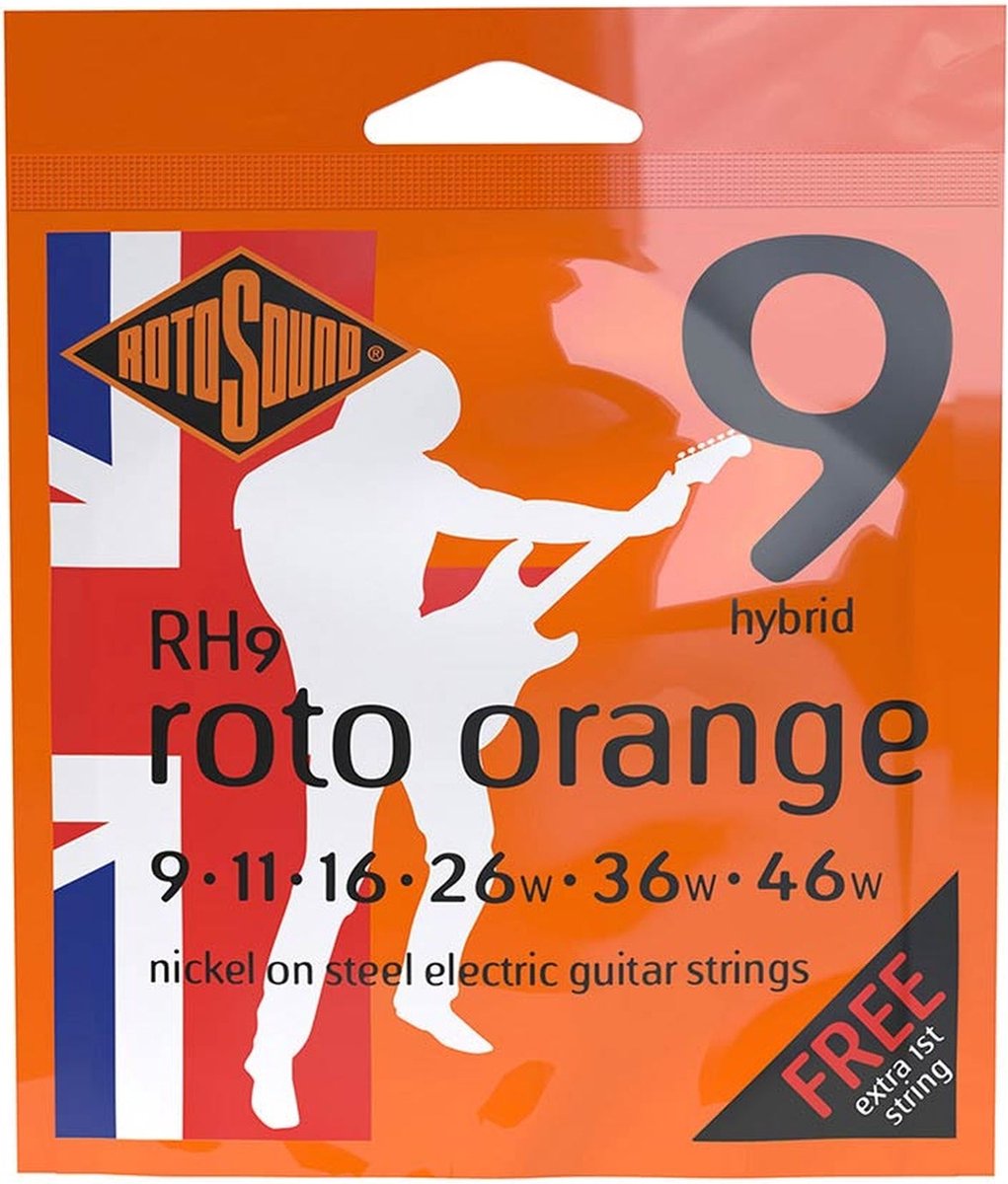 Rotosound RH9 snaren set elektrisch nickel wound 9-46, hybrid