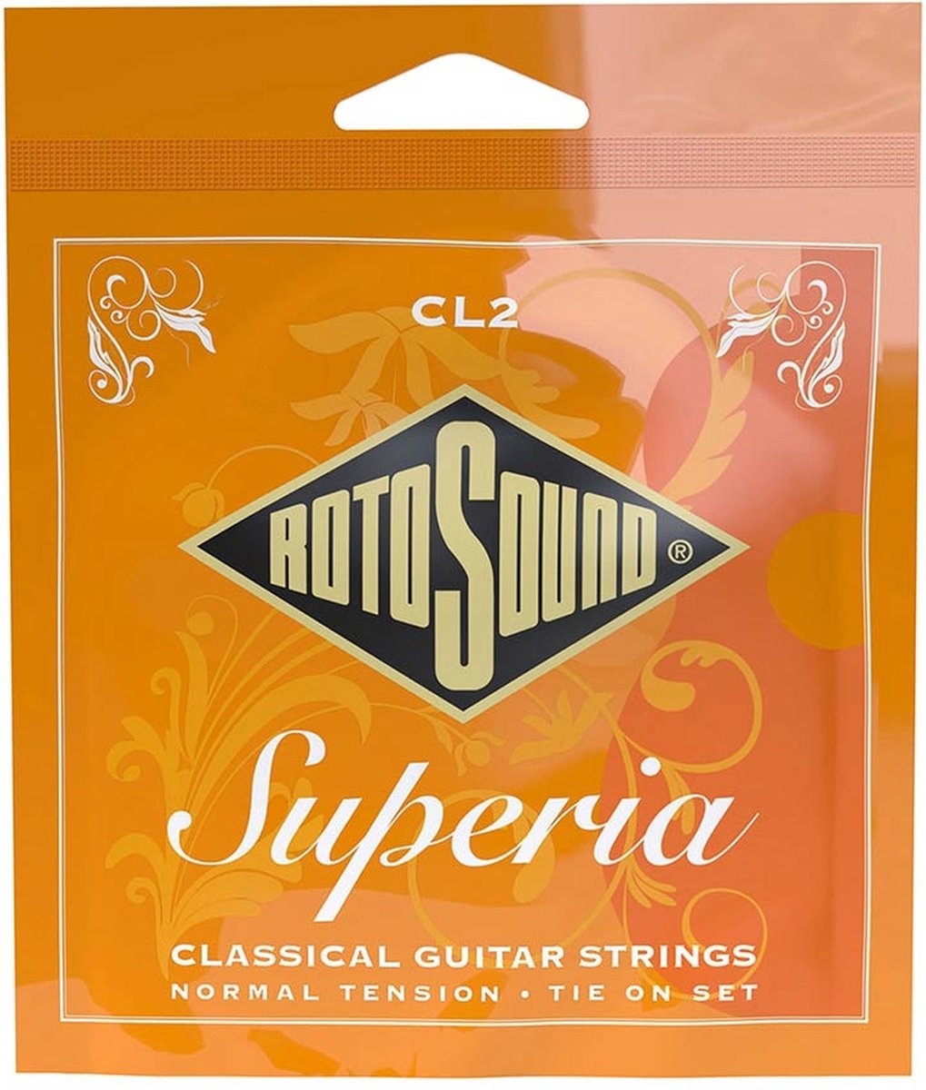 Rotosound CL2 snaren set classic clear nylon trebles & silverplated basses, medium tension