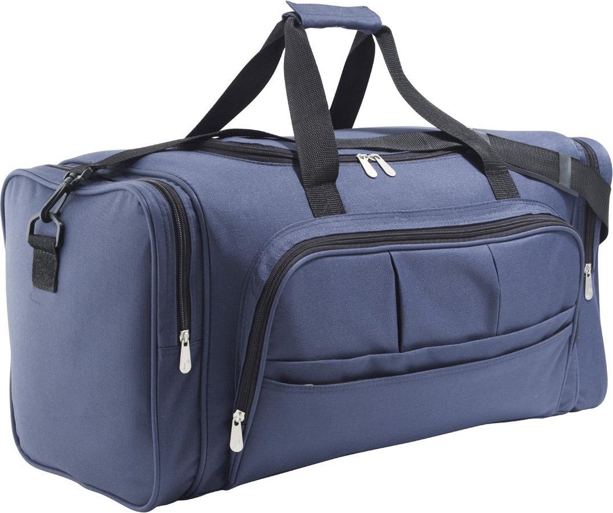 Polyester sporttas blauw -