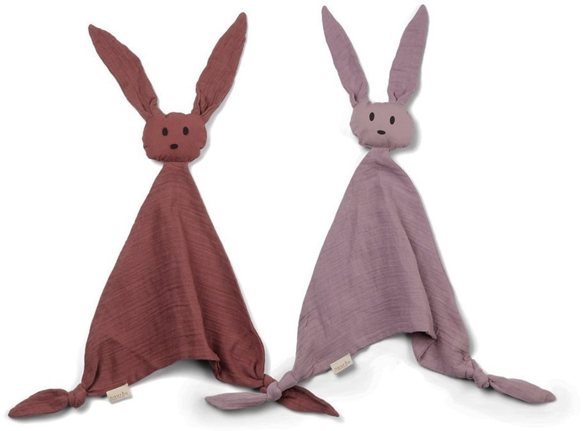 Nuuroo Ado Hugging Cloth knuffeldoek 2-pack Woodrose/Mahogany