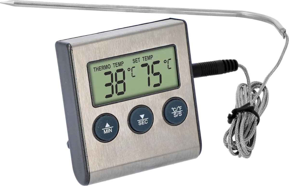 Lexium Vleesthermometer draadloos - Vleesthermometer bluetooth - Vleesthermometer digitaal - Digitale BBQ Thermometer Draadloos - Keukenthermometer