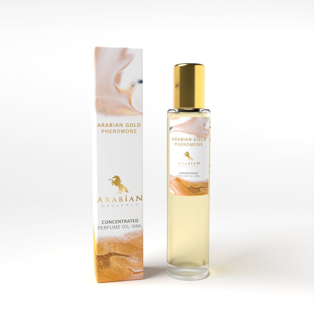 Goedkoopste ARABIAN OPULENCE Unisex Parfum voor Heren & Dames Arabian Gold Pheromone | Parfum Olie | Langhoudende Unisex Parfum, Eau de Parfum voor meisjes en jongens | Verleidelijke Geur met Feromonen | Roll-on Parfum Cadeauset | Unisex Geur, Reisformaat (15ml