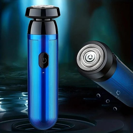 Mini Scheerapparaat voor Dames en Heren - Gezicht en Lichaamshaar Trimmer - Usb Oplaadbare Shaver - Draagbaar en Lichte Reis editie - Kleur Blauw -