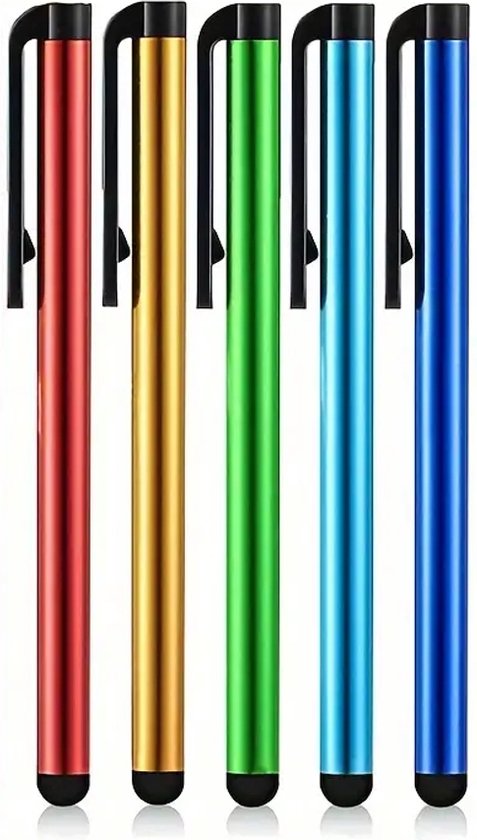 Foto: Jawes touchscreen pennen 5stuks diverse kleuren stylus pen styluspennen smartphone tablet pen stylus pennen laptop pen touchscreen pen