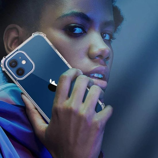 Coque antichoc KKG - Coque arrière Crystal Convient pour : Apple iPhone 12 Pro| Bumper arrière en PC et TPU avec 1x protecteur d'écran