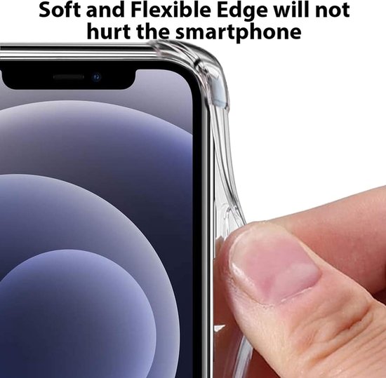 Coque antichoc KKG - Coque arrière Crystal Convient pour : Apple iPhone 12 Pro| Bumper arrière en PC et TPU avec 1x protecteur d'écran