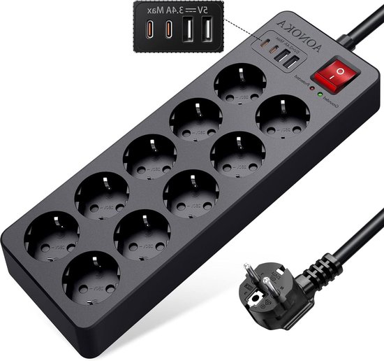 Multiprise CHACON Bloc 4 X 16 A Avec Interrupteur - ELECTRO DEPOT