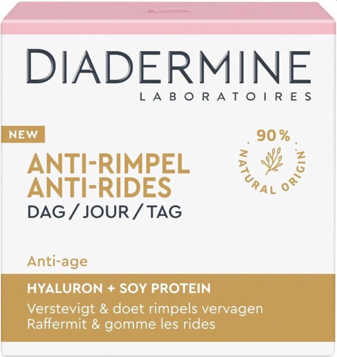 Goedkoopste 3x Diadermine Gezichtscreme – Anti-Rimpel Dag - 3x 50ml