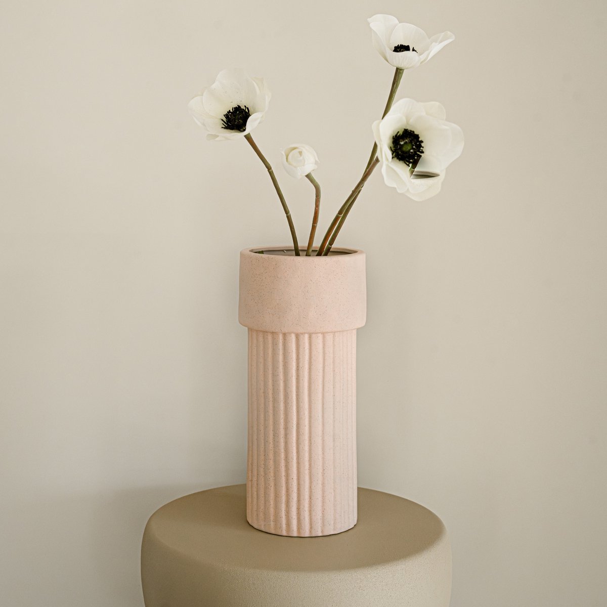 Indore Home - Vaas Mary - Bloemenvaas - Woonkamer decoratie - Vaas Roze