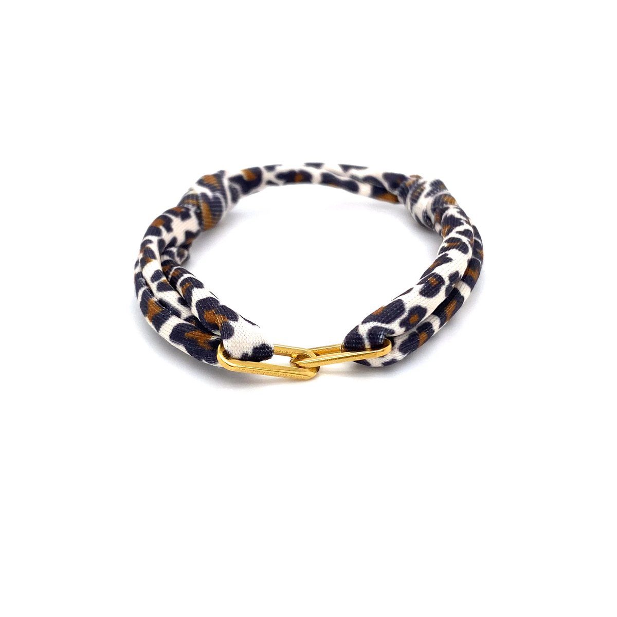 Pat's Jewels Armband - Elastiek armband - Panter print - Schuifknoop