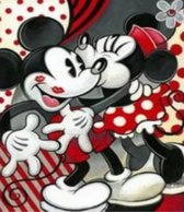 Peinture Diamond - Disney- Mickey Mouse- Minnie Mouse-30x40-pierres rondes- Forfait peinture Diamond complet