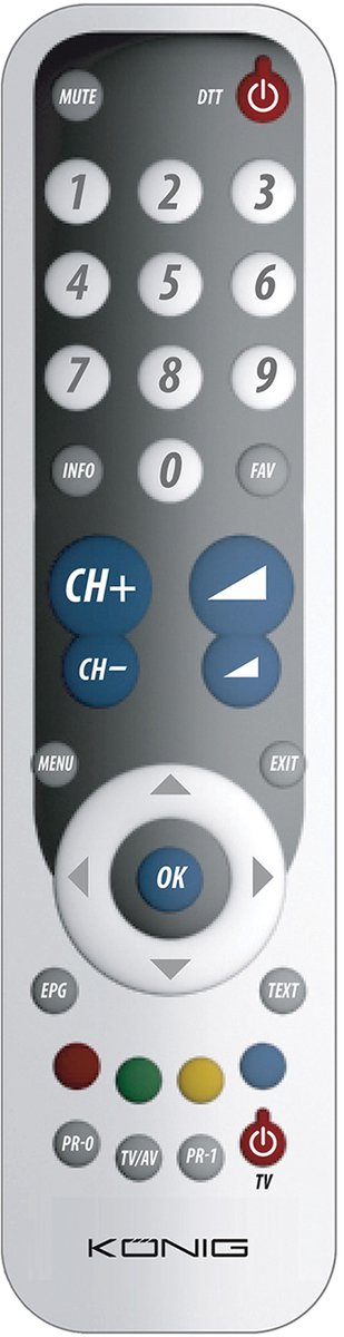 König Kn-easypro20b Universele Afstandsbediening Programmeerbaar met Pc voor 2 Apparaten