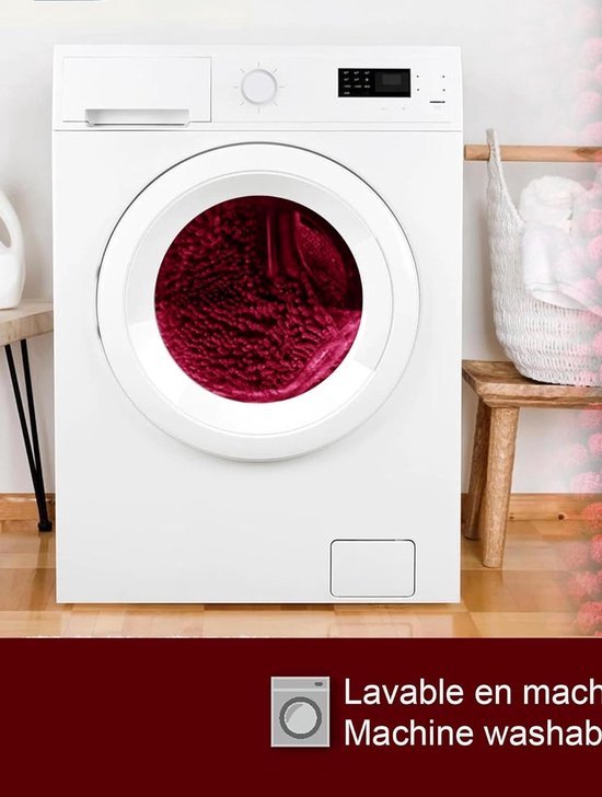Decomira Badmat Anti-Slip av soft Chenille | Super absorberend en machinewasbaar | Te combineren als badmat set | Voor de badkamer, douche, bad of als WC mat | Roze - 50x150 cm
