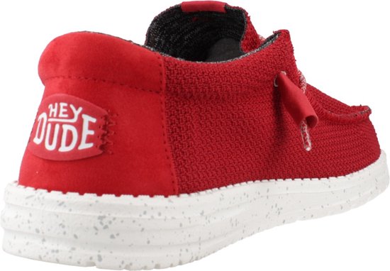 Foto: Heydude wally sport mesh heren instappers dark red maat 44