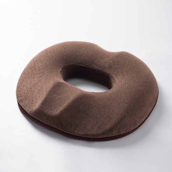 Gel memory foam U-vormig kussen zwart fluweel 44*34*8cm