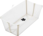 Stokke Flexi Bath X-Large, Sandy Beige - Ruim opvouwbaar babybadje - Lichtgewicht en gemakkelijk op te bergen - Handig om thuis of op reis te gebruiken - Geschikt voor kinderen van 0-6 jaar