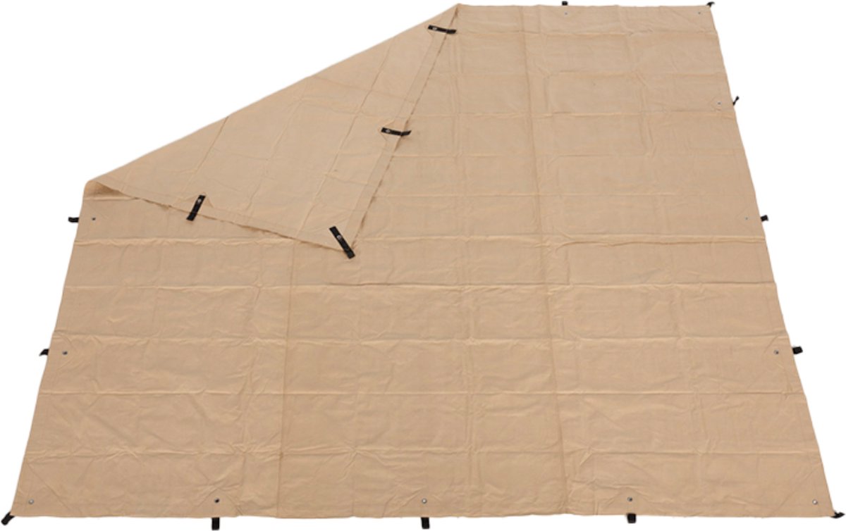 All Purpose Canvas Zeil - Vierkant 5x5m - Waterdicht en Duurzaam - Ideaal voor Kamperen, Bouwprojecten, Bescherming en Outdoor Gebruik - Stevig en Weerbestendig Tarp