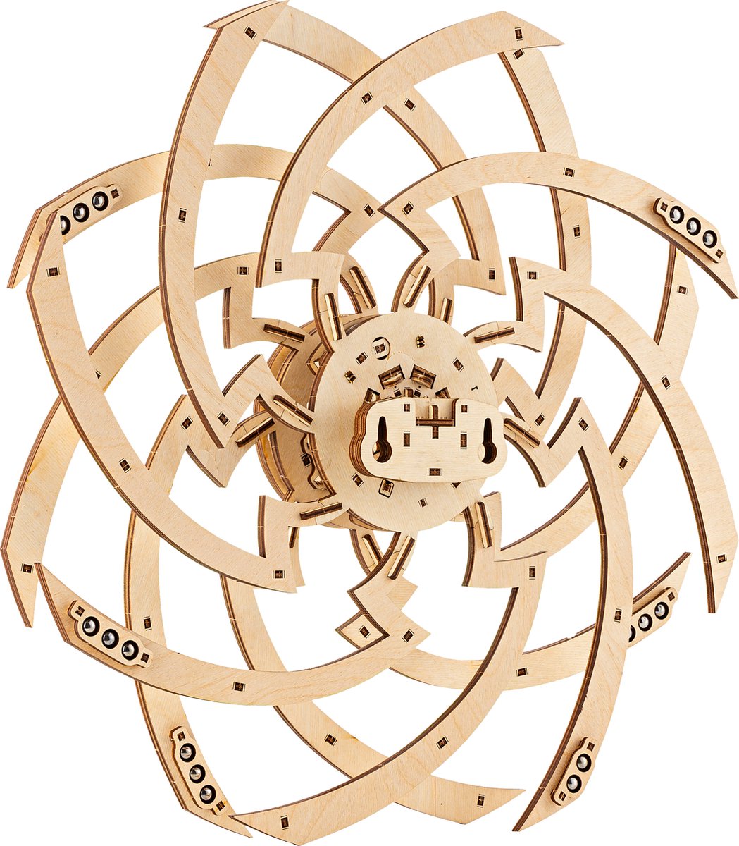 Wood Trick - Modelbouw 3D houten puzzel - Hypnotische Draaikolk - Hypnotic Vortex (WDTK093) - 340 stukjes - Geen lijm noch verf nodig!