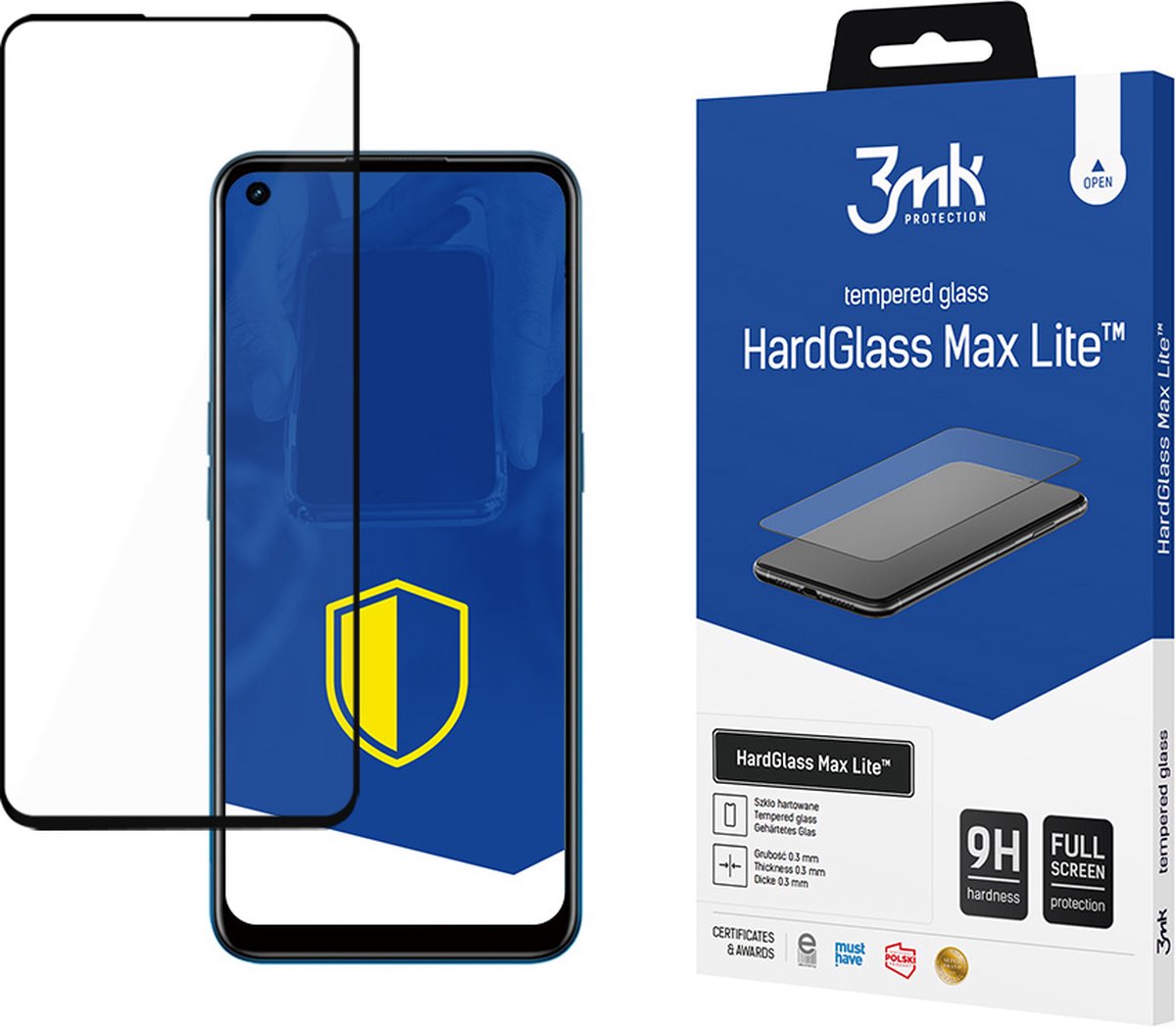 Oppo A53 2020/A53s Black - 3mk HardGlass Max Lite