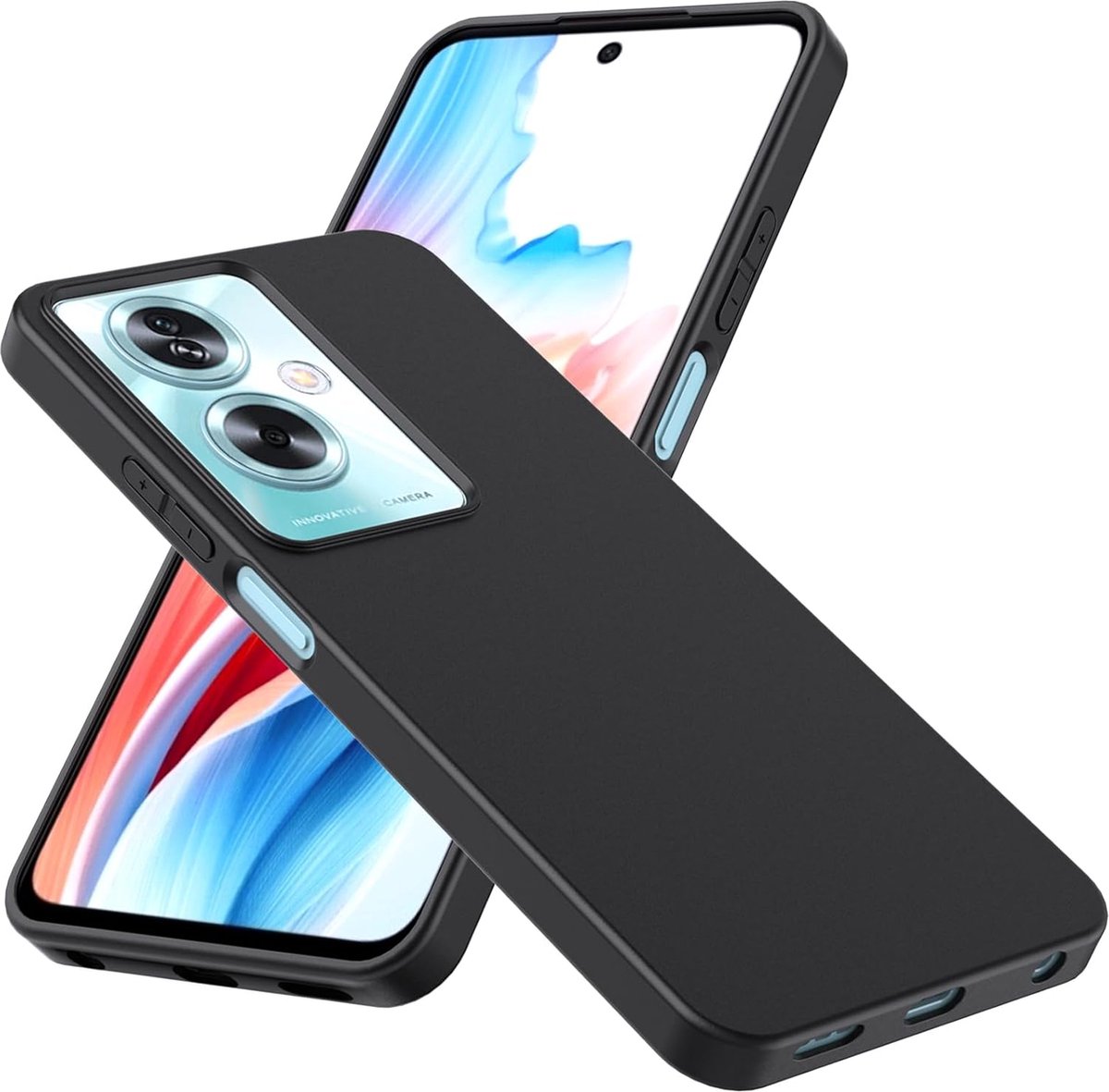 Backcover hoesje Geschikt voor: OPPO A79 5G - Silicone hoes - Zwart