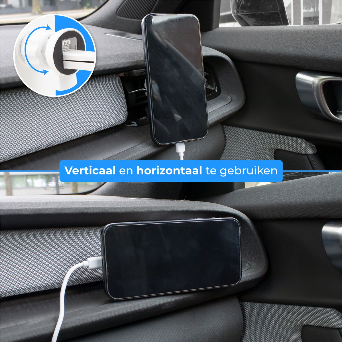 Nuvance Telefoonhouders Auto - Geschikt voor MagSafe - Telefoonhouder - Draadloze Oplader - Gsm Houder Auto – foto 5
