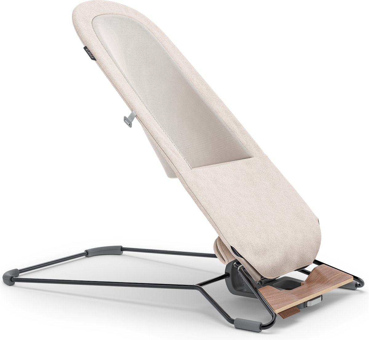 UPPAbaby - Mira Charlie - Wipstoel - Bouncer - Zand - Zwart frame met houten voet - Baby en Peuter - 2-in-1 Schommelstoel - Relax thumbnail 2